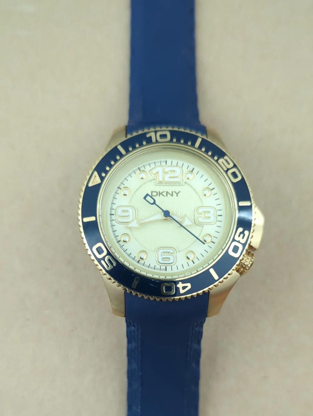 DKNY Blue and Gold Round Dial Men's Watch
